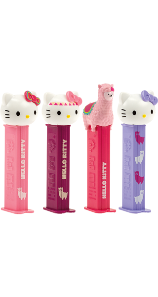 NEW NEW 2020 HELLO KITTY LLAMA PEZ SET OF 4 NOT SOLD IN USA UNUSED & LOOSE 