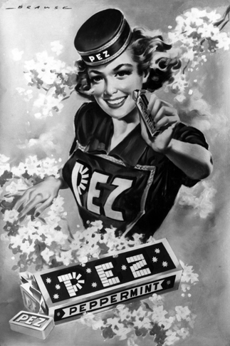PEZ Peppermint Brause Pezen Sie schon um 1955 Plakate A3 35 